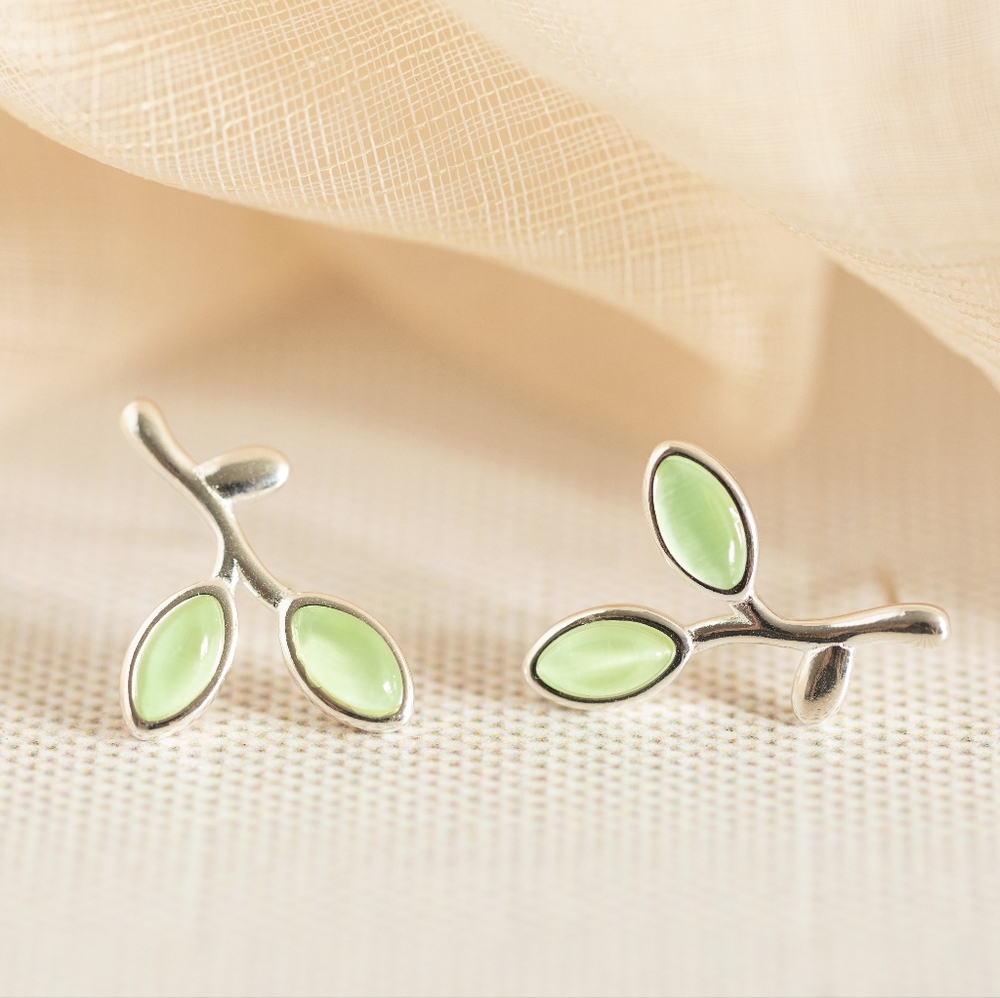 Silver Leaf Earrings (S925)